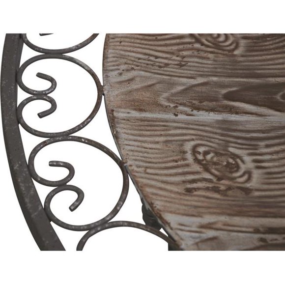Harbor Gardens ZT17144041 Chatham Wood Look Bistro Set with Scroll Accents