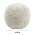 thumbnail image 3 of TOV Furniture Boba 14" Beige Bouclé Round Decorative Pillow, 3 of 5