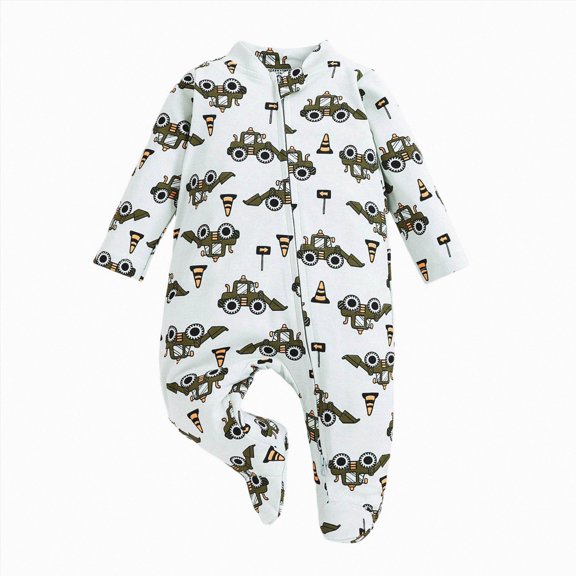 CAUYDY Preemie Girls Romper Fall Winter Newborn Sleepers for Boys Baby Long Sleeve Pajamas Unisex Infant Clothes 3-6M 9-12M 18-24M Sizes 0-3 Months,Grey