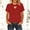 Red, variant on 3/4 Sleeve Valentine's Heart Shape Cut out Shirts for Women Outfits Vacation Day Tops Tee