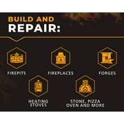 Girtech FireCast Castable Refractory Cement Mix 3110 Degree Fahrenheit 20 Lbs High Temperature Heat Resistant Fireproof Mortar Build Repair Pizza Oven Fire Places Forge Kiln Stove