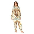 thumbnail image 2 of FORMRS Onesies Pajama for Adults Unisex Hoodie Winter Jumpsuit One Piece Sleepwear, Sizes S-2XL, Floral Cow, 2 of 7