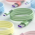 thumbnail image 2 of HomeLife Charging Cable Type-C 5A Fast Charging TPE Silicone Soft Data Cord for Mobile Phones, 2 of 13