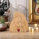 thumbnail image 4 of Adorno de oso de madera XINYU Escultura personalizada 2 a 8 nombres de familia, 4 of 7