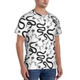 thumbnail image 5 of Rocae Hand Drawn Snake for Men's Moisture-Wicking Crew Tee - T-Shirt for Sports, Outdoor Activities, and Casual WearSmall, 5 of 9
