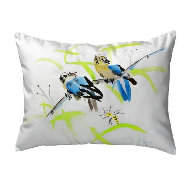 Betsydrake NC018 Birds & Bees III Noncorded Pillow - Large