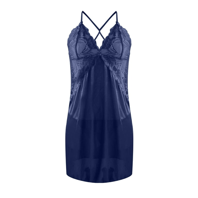 BONIXOOM Sexy Dresses for Women Date Night Love Anniversary Deep V-Neck Tab  Sleeveless Halter Set Solid Blue Dresses - Walmart.com