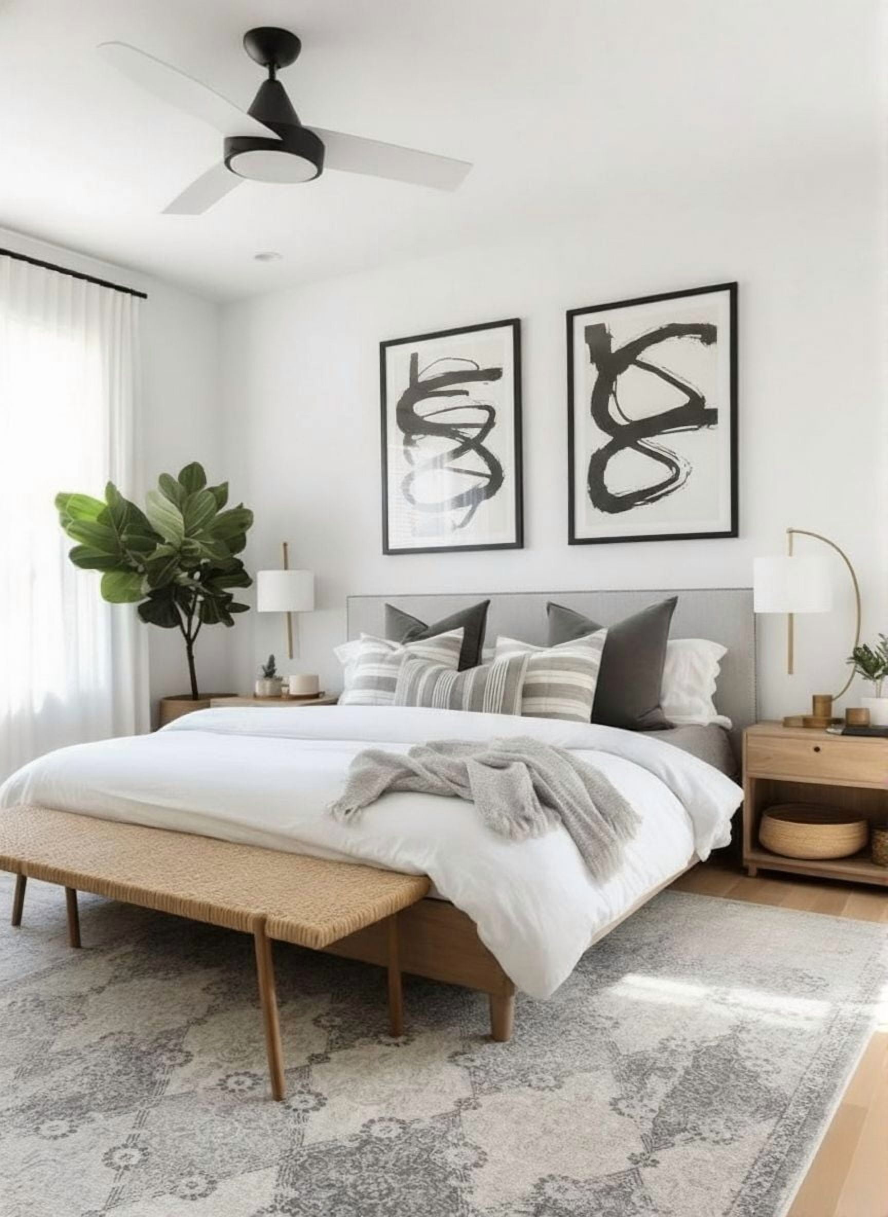 Tapis d'intérieur marocain Rug Branch Havana 2' x 17' (taille exacte : 2'3" x 17'), gris beige, contemporain - Entrée, couloir, salle de bain et cuisine