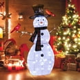 thumbnail image 2 of Costway Décoration de Noël Bonhomme de Neige & Oiseaux Rouges Pré-Éclairé 4.2 Pieds avec Lumières LED Vacances, 2 of 10
