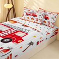 thumbnail image 2 of Erosebridal Firefighter Zipper Twin Comforter Sets with Fitted Sheet and 2 Pillowcases, Fire Equipment Zipper Bedding Set, Fire Equipment, Polka Dots Reversible, 2 of 7