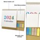 thumbnail image 3 of Calendario de escritorio 2023 2024 18 calendario mensual de escritorio pequeño que se ejecuta desde julio de 2023 hasta diciembre de 2024, calendario plegable de pie con blocs de notas, 3 of 5