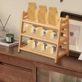 thumbnail image 6 of Baoblaze Syrup Bottle Display Rack Coffee Station Organizer for Desktop Wood Color, 6 of 8