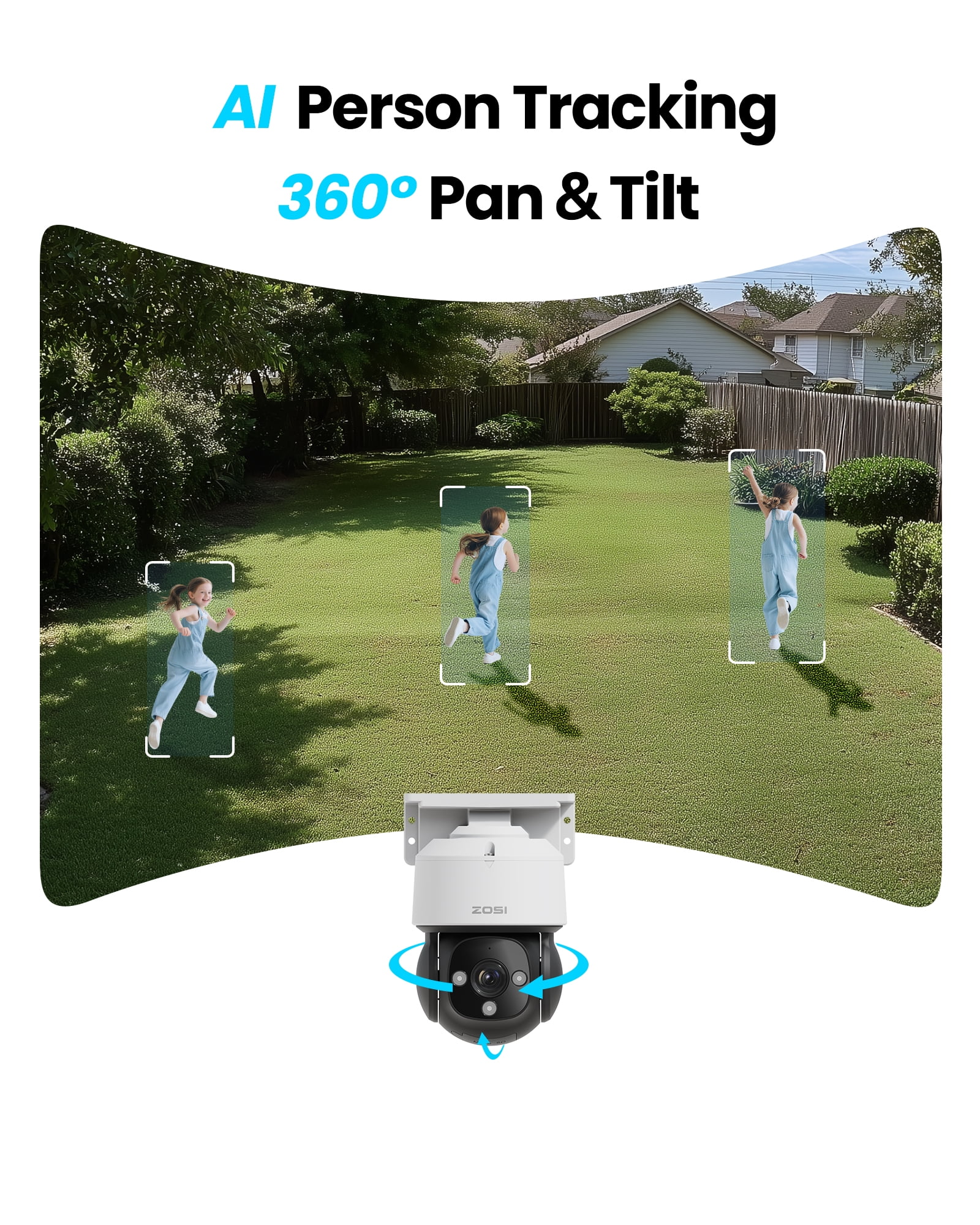 ZOSI 360°View 4K 16CH POE Security Camera System (32CH Expandable) with 4TB HDD, 8 x 8MP Wired PoE IP Dome Cameras Outdoor Indoor, AI Human/Vehicle/Face Detection, Two-Way Talk,Auto Tracking