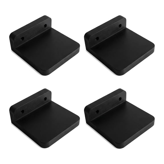 4-Pack Small Floating Shelves for Wall, 4 Inch Wood Display Ledge Set with 2 Installation Options, Solid Wood Mini Shelves for Home Decor
