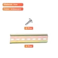 thumbnail image 3 of Unique Bargains DIN Rail Slotted Iron Mounting Guide 6 Inch x 1.4 Inch x 0.3 Inch Iridescent 4 Pcs, 3 of 4