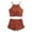 Brown, variant on Ticikt Girl's 2 Piece Tankini Swimsuit Textured Twist Front Ruched Ruffle Bikini Set Bathing Suits,Color:Blue,Size:15-16 Years
