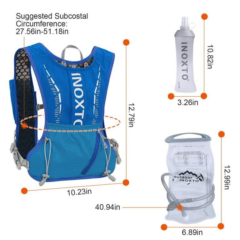 Runing Hydration Vest Backpack, iMounTEK Running Water Vest Hydration Pack  with 2.4L Water Bladder Bag for Trail Running Marathon Race Hiking Cycling