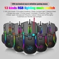thumbnail image 3 of AVEKI Souris de Jeu RGB, 12800 DPI Filaire USB avec 13 Modes de Rétroéclairage et 10 Boutons Programmables, Souris Mécanique Portable pour PC Gamers 0516M, 3 of 8
