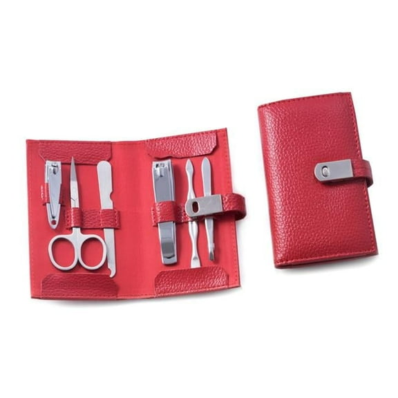 Bey-Berk International BB172R 6 Piece Manicure Set - Red