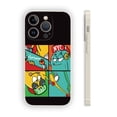 thumbnail image 1 of Elegante y protectora: cubierta de teléfono plateada esmerilada de doble capa con diseño gráfico vibrante para iPhone 15 Pro Max 14 13 12 Pro 11, 1 of 4