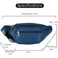 thumbnail image 3 of Men's Women's Leather Fanny Pack Waist-Pack Cellphone Holder Crossover Bag, 3 of 6