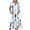 White-C, variant on Penkiiy Women Feather Print Short Sleeve Dress Loose Plain Casual Summer Flowy Tiered Long Maxi Dresses with Pockets S White