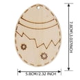 thumbnail image 2 of SSNTSY 1 PC 2026 Wooden Easter Ornaments, Happy Easter Cutouts, Blank Unfinished Easter Wood Discs, Wooden Easter Crafts, Egg & Bunny Egg & Rabbit, Egg Bunny Decoration for Home Tree Party Activity, 2 of 2
