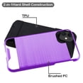thumbnail image 2 of Kaleidio Case For iPhone 12 Mini (5.4") [Brushed Metal Texture] Hybrid 2-Piece Armor [Shockproof] Slim Cover [Purple/Black], 2 of 3