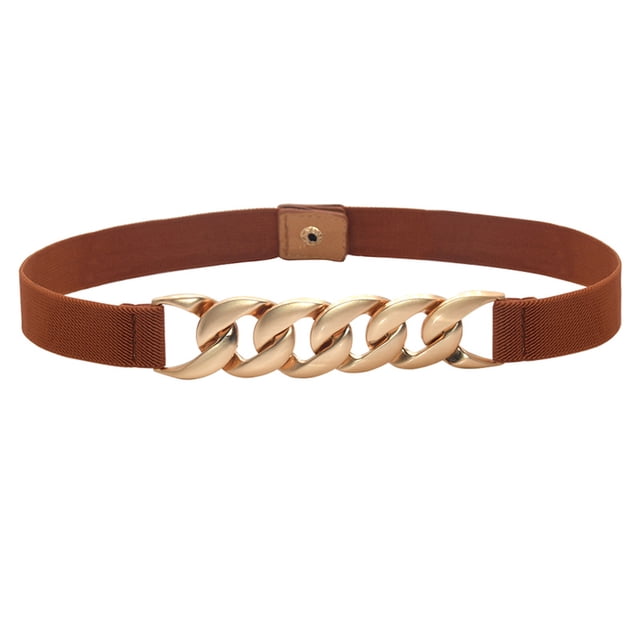 Ceinture Grand Femme Mode Ceinture Élastique Grand Boucle Taille Robe Extensible