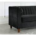 thumbnail image 3 of Uspridefurniture Velvet Loveseat -Black, Removable Seat Cushions, 3 of 5