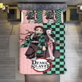 thumbnail image 7 of Demon Slayer: Kimetsu No Yaiba Bed Duvet Cover Microfiber Bedding Sets 3D Printed Lightweight 3 Piece Comforter Sets, 1 Duvet Cover And 2 Pillow Shams for Kids Boys Girls 79"x90", 7 of 7