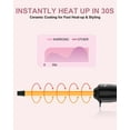thumbnail image 6 of Banral Tourmaline Ceramic Curling Wand,2 Temp Settings Curling iron for Short & Long Hair, 30S Instant Heat Up, 6 of 10
