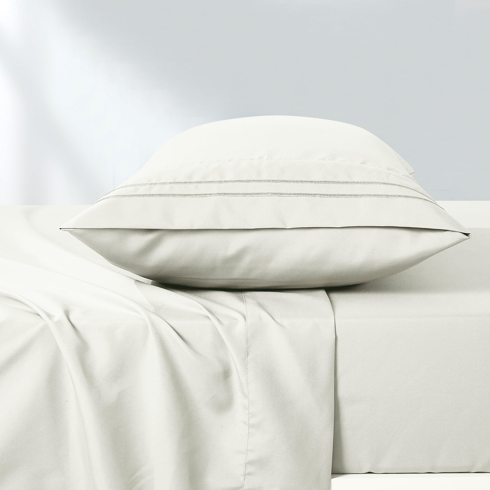 4-Piece Set Bed Sheets, Bedding with Fitted Sheet, Flat Sheet & Pillowcases