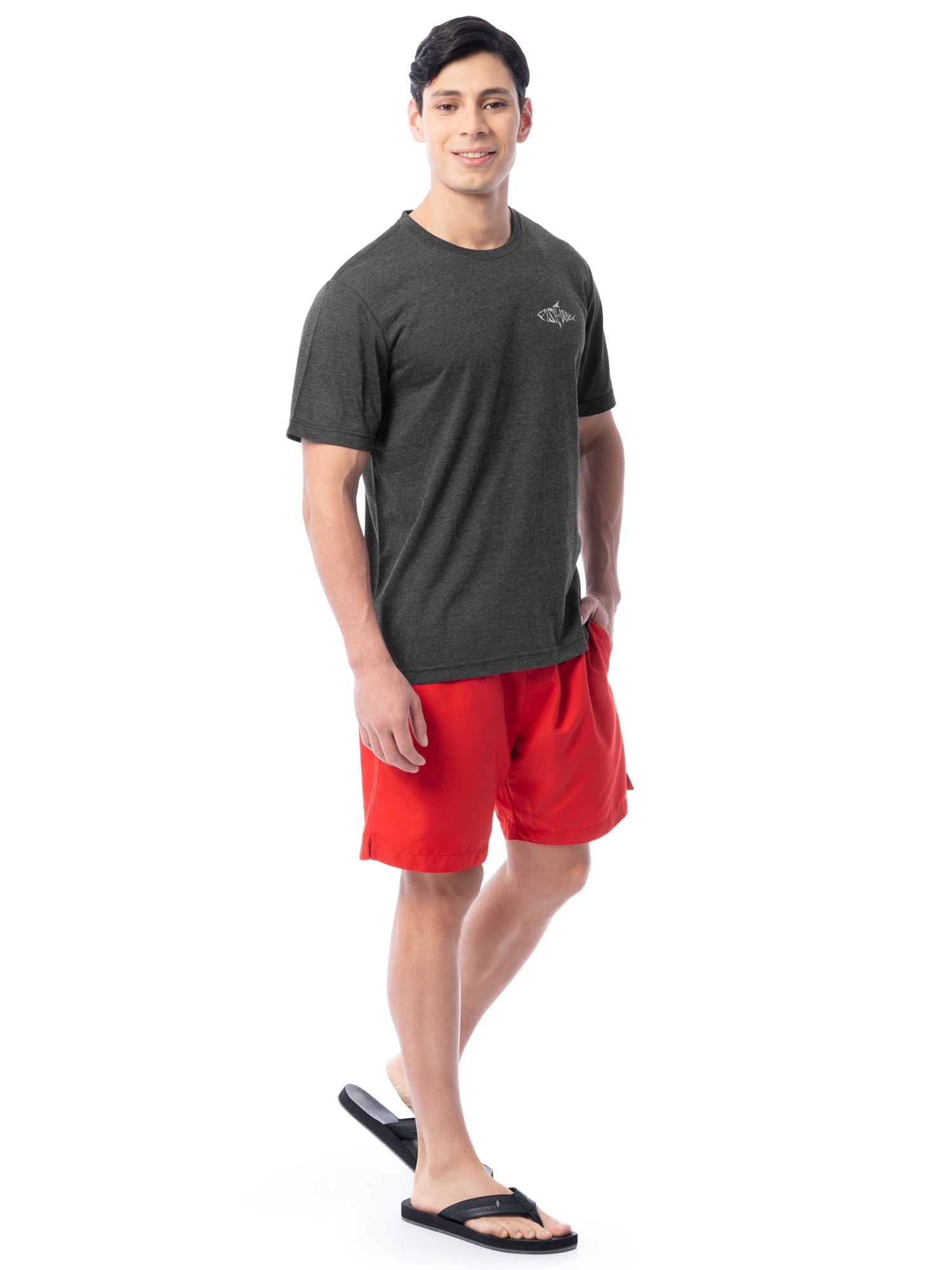 Fish N Vibe Men's Short Sleeve Fishing Performance Outdoor Graphic T-Shirt, Black, 2XL