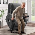thumbnail image 5 of JMYMRY Power Lift Recliner Chair, Oversize Classic Manual Recliner Chair with Overstuffed Arms and Back, Remote Control Single Sofa,Grey, 5 of 8
