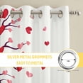 thumbnail image 6 of Red Valentines Day Kitchen Curtains Window Panels, Red Love Heart Tree Insulated Window Treatment Curtain, Grommet Curtains for Bedroom/Living Room/Bathroom, 2 Piece 42"Wx54"L, 6 of 8