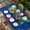 Blue, variant on Red Christmas Table Cloths for 6 Foot Rectangle Tables, Xmas Tree Ball Winter Modern Art Patio Waterproof Elastic Fitted Tablecloths, Washable Rectangular Table Cover for Camping