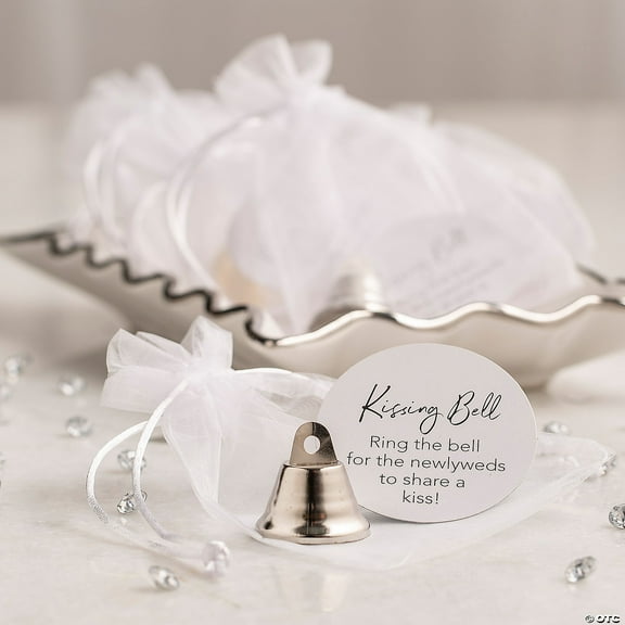 Bulk 144 Pieces Silver Wedding Bell Favor Kit for 48