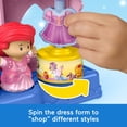 thumbnail image 4 of Fisher-Price Little People DISNEY Princess Shimmer & Glow Dress Shop Toddler Playset & 2 Figures, 4 of 6