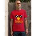 thumbnail image 2 of Coolest Turkey in Town Thanksgiving Funny Cool Sunglasses Unisex Men's T-shirt For Men, 3XL, Red, 2 of 6