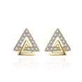 thumbnail image 1 of Pendientes Geométricos De Circón Triangular De Plata S925 Pendientes Sil, 1 of 4