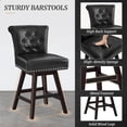 thumbnail image 4 of Dycanpo 26'' Swivel Bar Stools Set of 4, Upholstered Barstool with Footrest for Kitchen,Black-Faux Leather, 4 of 12