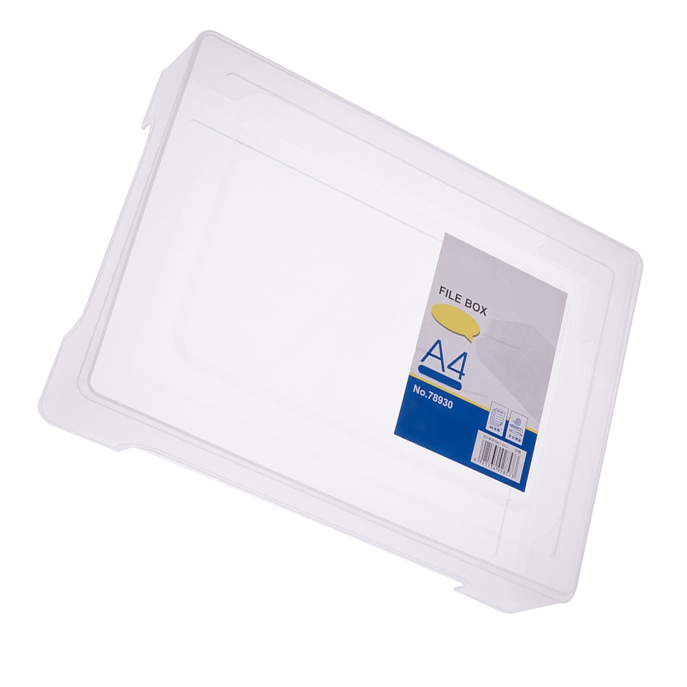 A4 File Box Transparent Plastic File Box Folder Documents Box Document
