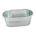 thumbnail image 4 of Cubo de hielo ovalado galvanizado, contenedor de almacenamiento para bebidas, soporte para hielo portátil, bañera para cerveza, bañera para enfriar vi, 4 of 8