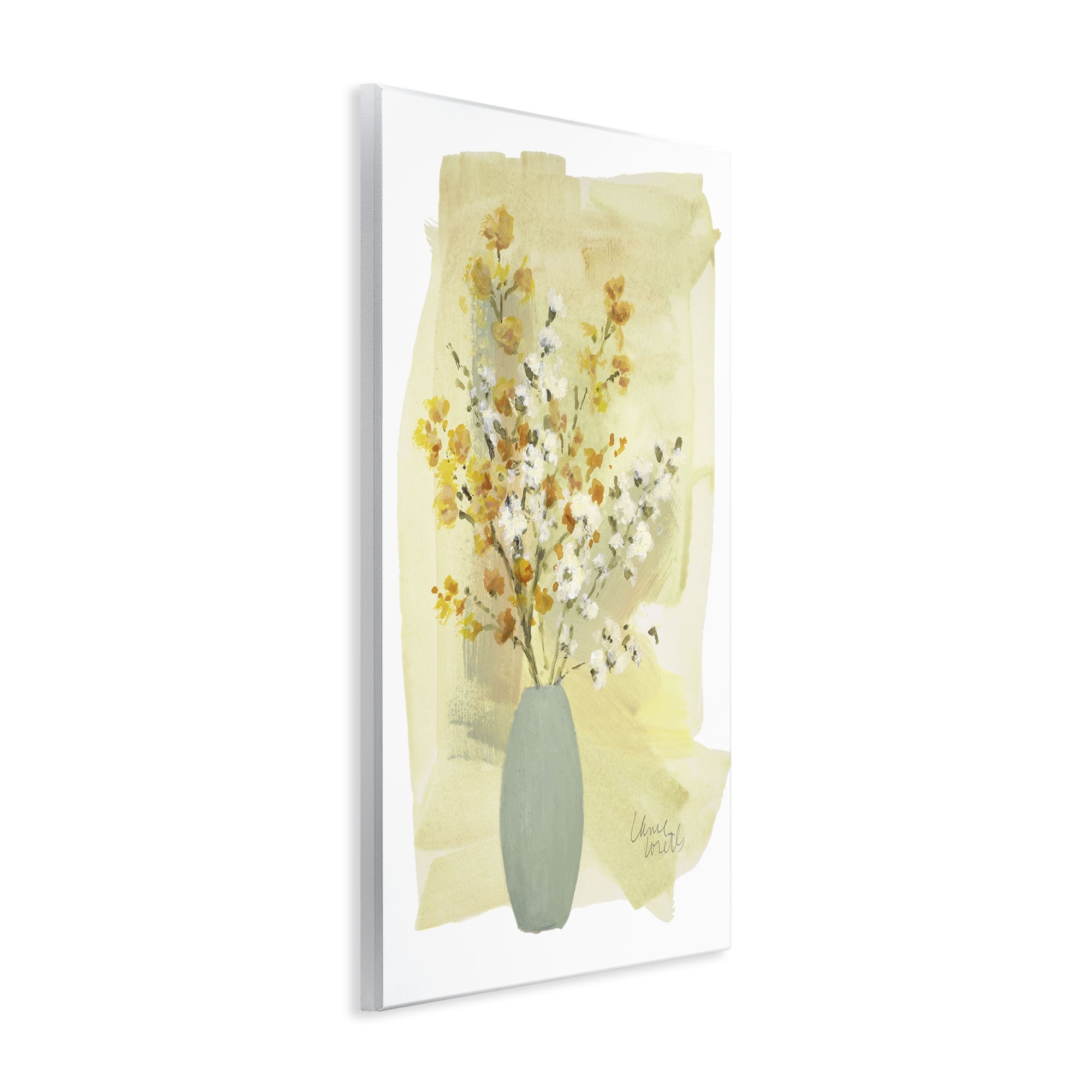 Stupell Industries Wildflowers Bloom Blue Vase Floral & Botanical Painting Unframed Art Print Wall Art, 13 x 19