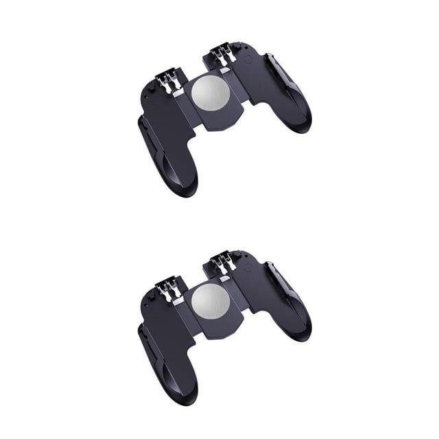 Sidaley Controlador de juegos Ventilador de refrigeración ABS Aleación de zinc Gamepad Disparador sensible Joystick Compatible con Android Negro Versión ordinaria 2piezas
