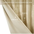 thumbnail image 4 of Chezmoi Collection Lux Beige Crushed Velvet Curtains 2 Panel Set, Room Darkening Luxury Distressed Velvet Rod Pocket Window Drapes for Living Room Bedroom 50" W x 84" L, 4 of 9