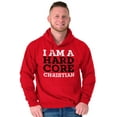 thumbnail image 3 of Hard Core Christian Religious Faith Hoodie Sweatshirt Women Men Brisco Brands S, 3 of 6