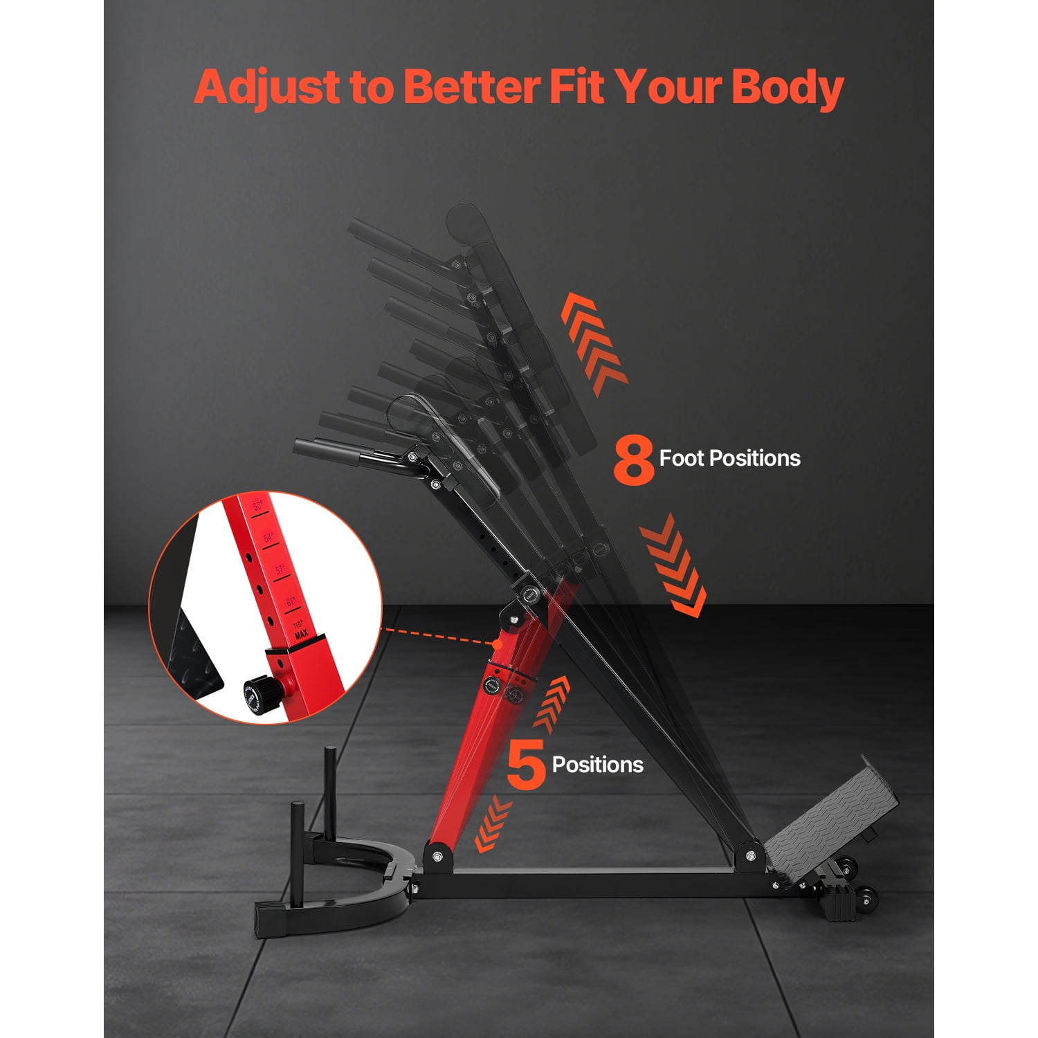 KFFKFF Roman Chair Hyperextension Bench, 350 lbs Customizable Extension Device, Versatile Workout Gear for Glute, Hamstring, Lower Back, and Ab Exercises, Fitness Weight Bench for Domestic Gym