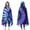 Blue Purple Tie, variant on Wearable Blanket,Rainbow Tie Dye Mandala Pattern Hooded Wearable Flannel Blanket for Adults & Teens,Winter Poncho Shawl Wrap Cape Cozy Anti-Pill,60"x80"